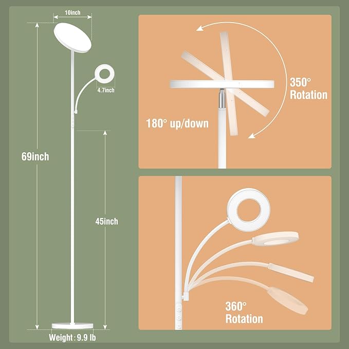 LED Room Lamp - Adjustable Reading Light